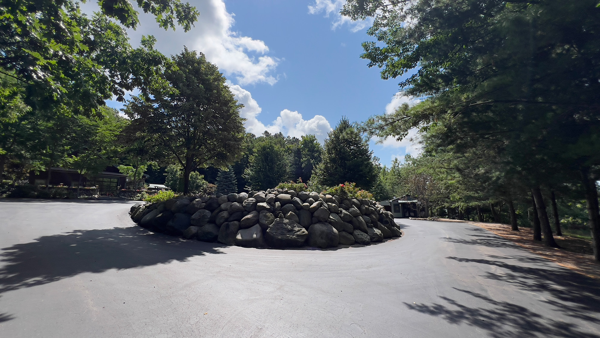 driveway gravel installation in Northern Michigan by Peninsula Excavating